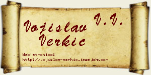 Vojislav Verkić vizit kartica
